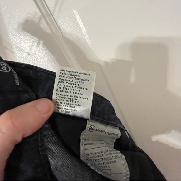 AG Adriano Goldschmied The Stevie Slim Straight Dark Blue Brooks Jeans. SZ 28R - Picture 11 of 12